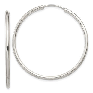 Sterling Silver Hoop Earrings (Style QE4372)