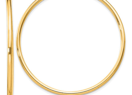 Sterling Silver Flash Gold-plated Endless Hoop Earrings (Style QE4373GP)