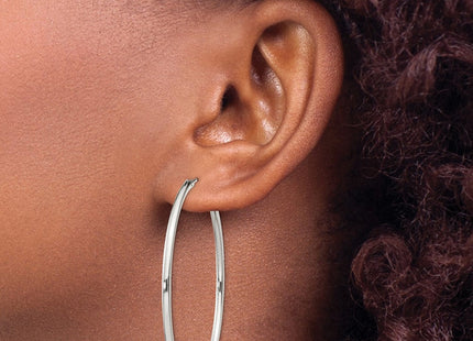 Sterling Silver Hoop Earrings (Style QE4374)