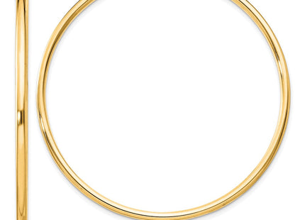 Sterling Silver Flash Gold-plated Endless Hoop Earrings (Style QE4374GP)