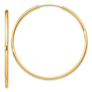Sterling Silver Flash Gold-plated Endless Hoop Earrings (Style QE4374GP)