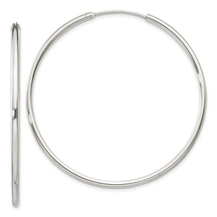 Sterling Silver Hoop Earrings (Style QE4374)