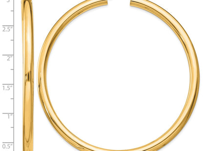 Sterling silver hoop earrings, alternate view