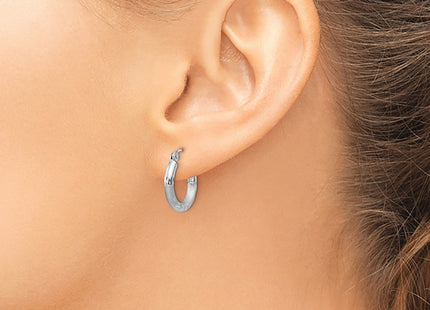 Sterling silver hoop earrings, another view