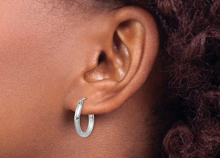 Sterling silver hoop earrings, another view