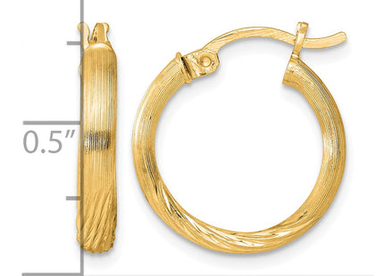 Sterling silver hoop earrings, alternate view