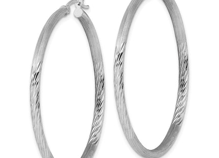 Sterling silver hoop earrings, alternate view