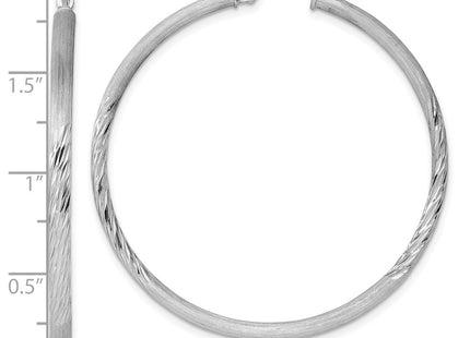 Sterling silver hoop earrings, further view