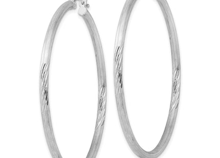 Sterling silver hoop earrings, alternate view