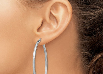 Sterling silver hoop earrings, another view