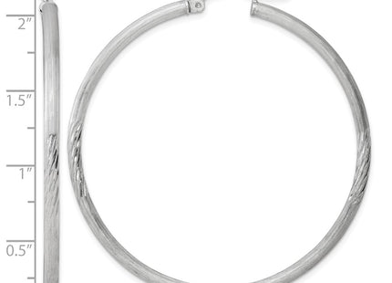 Sterling silver hoop earrings, further view