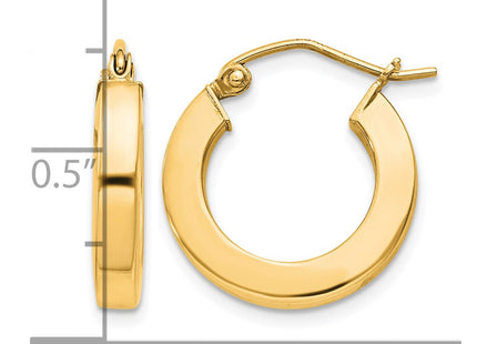 Sterling silver hoop earrings, alternate view