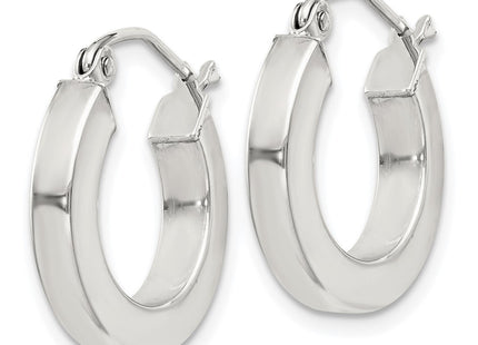 Sterling silver hoop earrings, alternate view