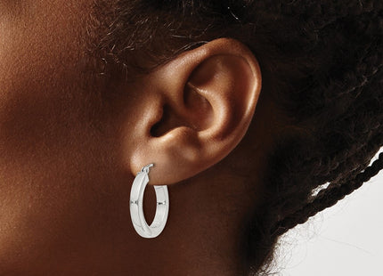 Sterling silver hoop earrings, another view