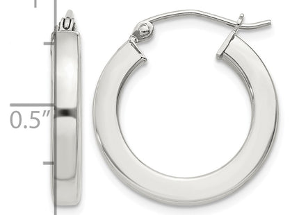 Sterling silver hoop earrings, further view