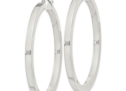 Sterling silver hoop earrings, alternate view