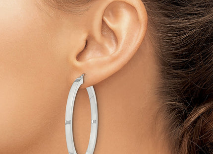Sterling silver hoop earrings, another view