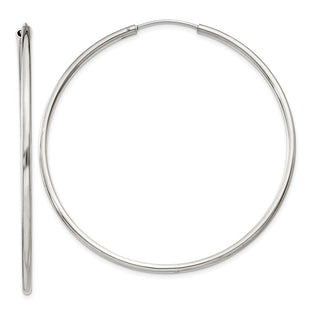 Sterling Silver Endless Hoop Earrings (Style QE4642)