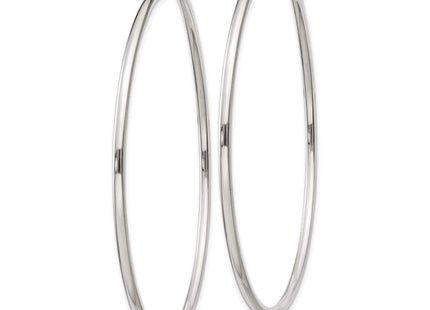 Sterling silver hoop earrings, alternate view