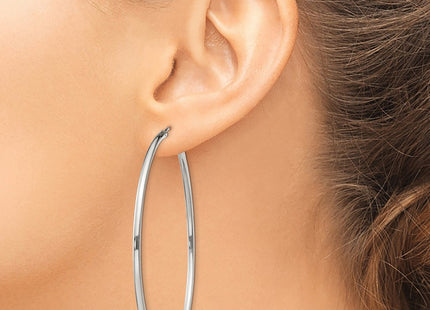 Sterling silver hoop earrings, another view