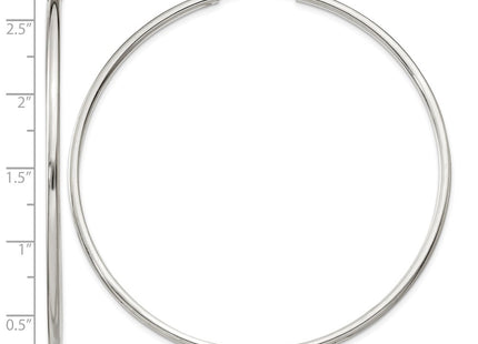 Sterling silver hoop earrings, further view