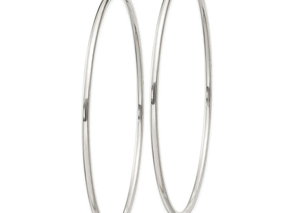 Sterling silver hoop earrings, alternate view