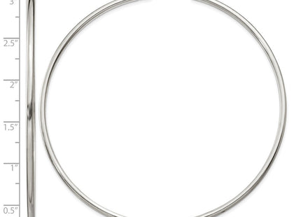 Sterling silver hoop earrings, further view