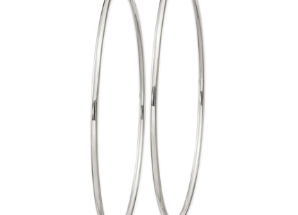 Sterling silver hoop earrings, alternate view