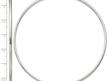 Sterling silver hoop earrings, further view