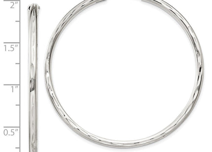 Sterling Silver D/C 2. Endless Hoop Earrings (Style QE4659)