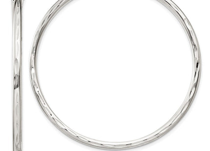 Sterling Silver D/C 2. Endless Hoop Earrings (Style QE4659)