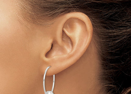 Sterling silver hoop earrings, another view