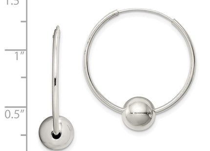 Sterling silver hoop earrings, further view