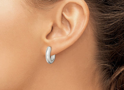 Sterling silver hoop earrings, another view