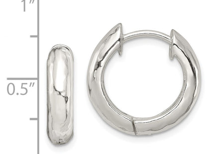 Sterling silver hoop earrings, further view