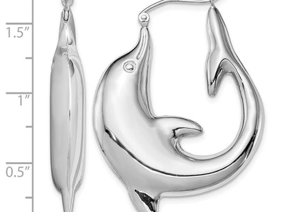 Sterling silver hoop earrings, further view