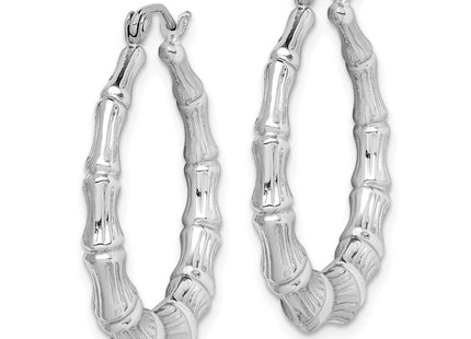 Sterling silver hoop earrings, alternate view