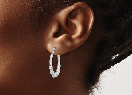 Sterling silver hoop earrings, another view