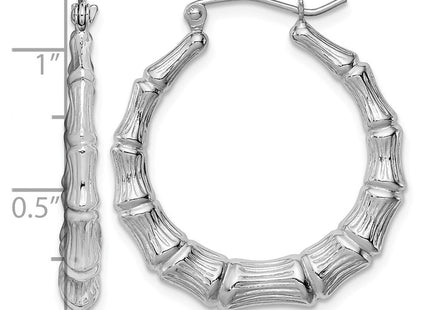 Sterling silver hoop earrings, further view