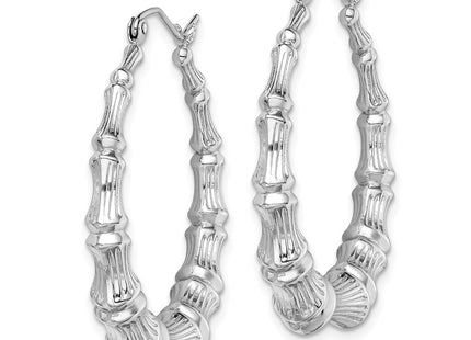 Sterling silver hoop earrings, alternate view