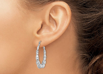 Sterling silver hoop earrings, another view