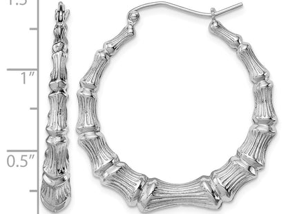 Sterling silver hoop earrings, further view
