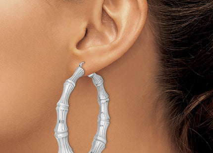 Sterling silver hoop earrings, another view