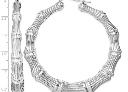 Sterling silver hoop earrings, further view