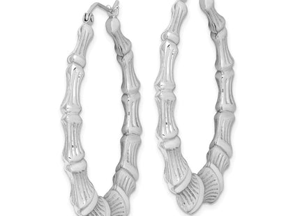 Sterling silver hoop earrings, alternate view