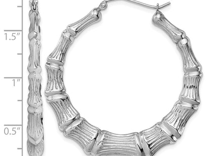 Sterling silver hoop earrings, further view