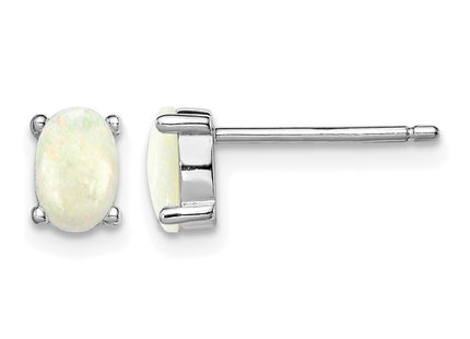 Sterling silver opal earrings