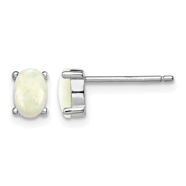 Sterling silver opal earrings