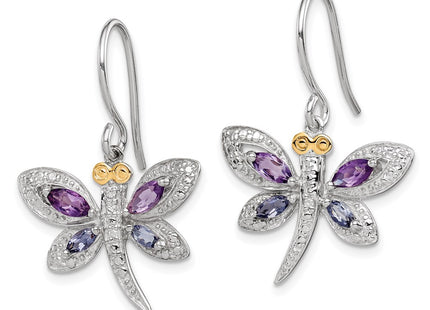 Sterling silver diamond dragonfly necklace, alternate view