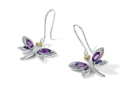 Sterling silver diamond dragonfly necklace, additional view